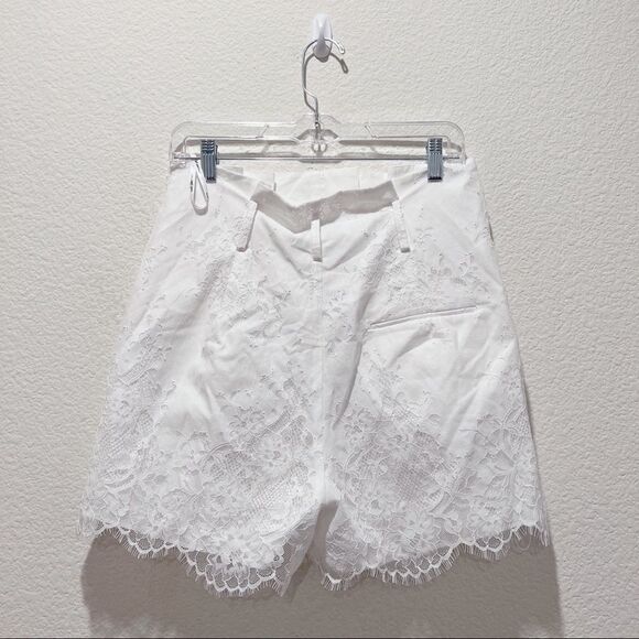 Self-Portrait white lace shorts size US6 high waisted - Picture 10 of 12